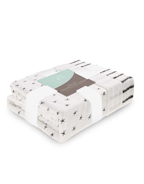 aden + anais Silky Soft Oversized Muslin Blanket; Midnight.